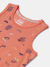 Boy's Super Combed Cotton Printed Tank Top #CB01 - Ember Glow Printed