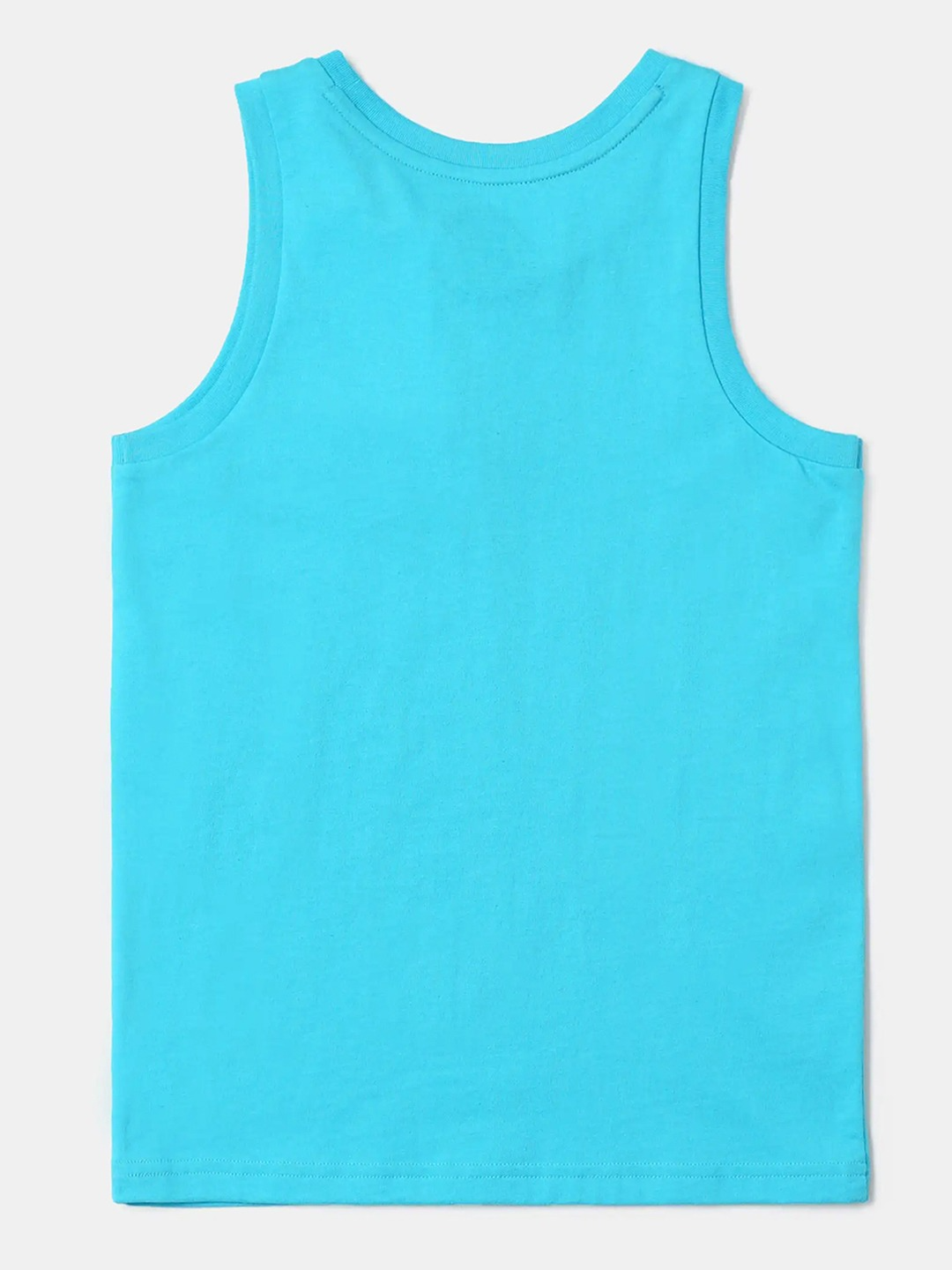 Boy's Super Combed Cotton Graphic Printed Tank Top  #AB14 - Scuba Blue Printed