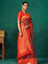 KALINI- Floral Woven Design Zari Paithani Saree