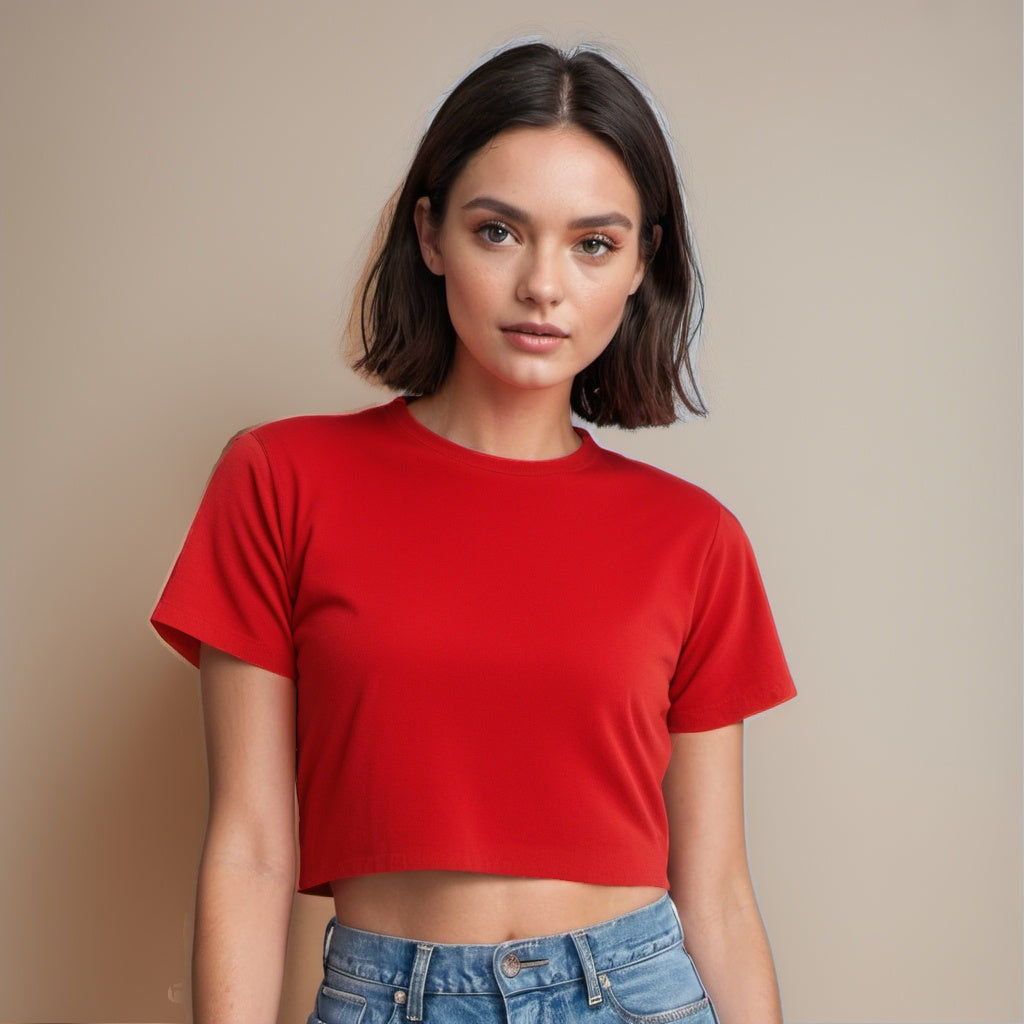 URVEE- Women's Premium Quality Crop Top - RED